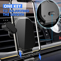 HULPPRE Car Phone Holder Mount for Transversal/Vertical Vent, [Upgraded Never Fall Metal Clip] Handsfree Cell Phone Holder for Car,Compatible With All Phones