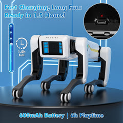 Dingdongwu Smart Robot Dog - Interactive STEM Pet with Voice Control, 30+ Actions & APP Programming, Durable Design for Kids Age 6+ (Compatible with iOS/Android)