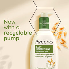 Aveeno Daily Moisturising Body Lotion, With Soothing Oats & Rich Emollients, Suitable For Sensitive Skin, Nourishes and Protects Skin, Fragrance Free, 500ml