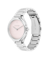 CALVIN KLEIN WOMEN'S BLUSH DIAL STAINLESS STEEL BRACELET WATCH - 25100047