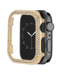 Anne Klein Premium Crystal Bumper, Compatible with Apple Watch, Seamless Fit, Easy Installation, Bumper for Apple Watch, Gold-Tone, 40mm, Elegant