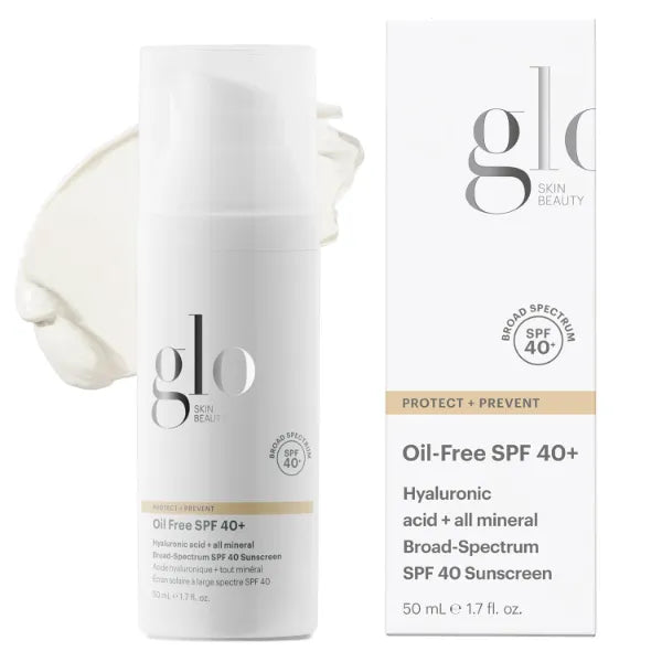 Glo Skin Beauty Oil-Free SPF 40+ – Mineral Face Sunscreen with Hyaluronic Acid, Hydrating Lightweight Moisturizer