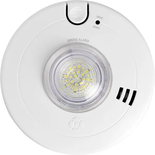 First Alert BRK 7020BSL Hardwired Hearing Impaired Smoke Detector with LED Strobe Light, white