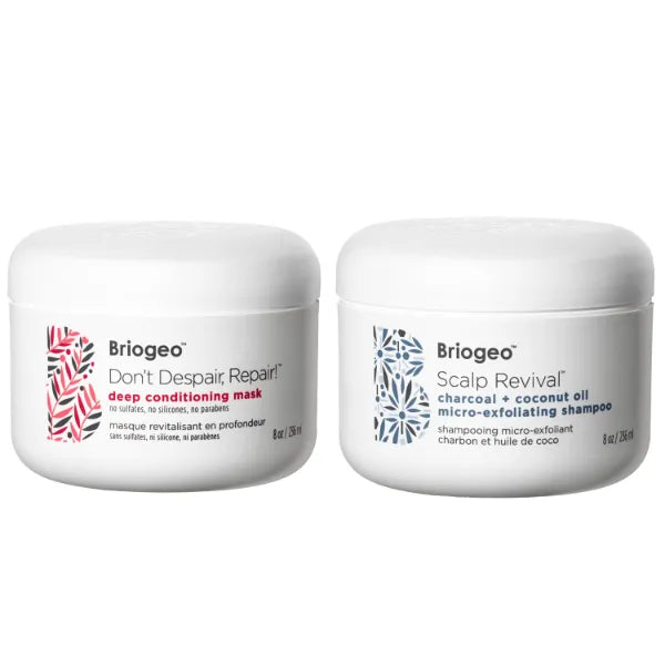 Briogeo Bestsellers Duo, Includes 8oz Deep Conditioning Mask and 8oz Micro-Exfoliating Shampoo