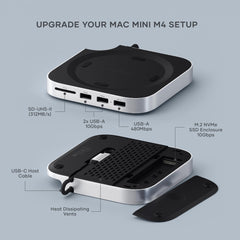 Satechi Stand & Hub for Apple Mac Mini M4 with M.2 SSD Enclosure (ST-GNMMES)