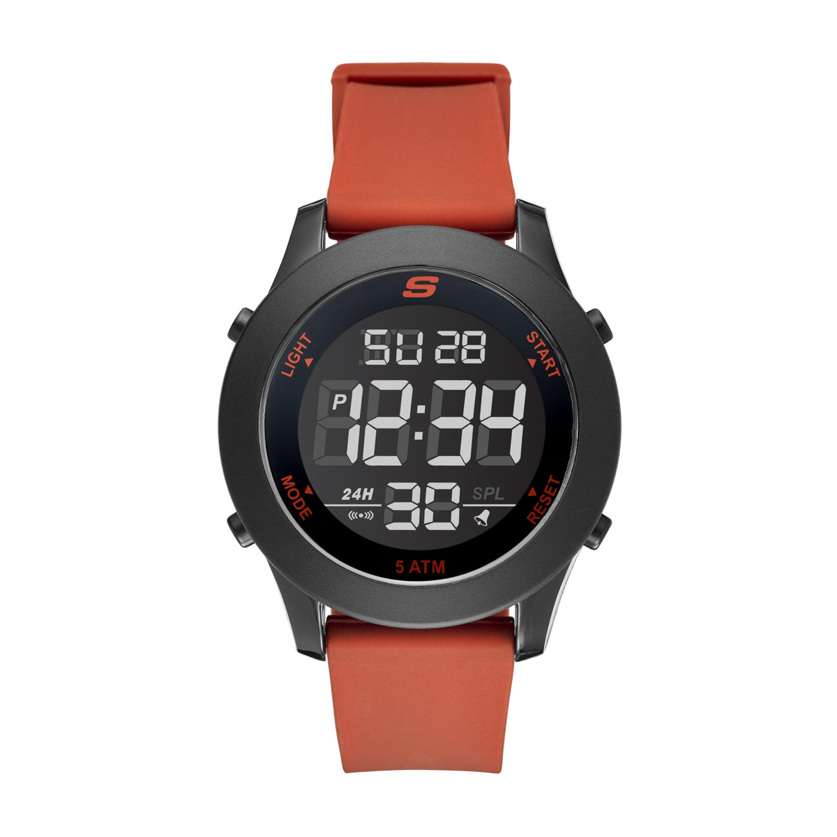 Skechers Men's Rosencrans Quartz Plastic and Silicone Sports Watch - Digital Black/Red