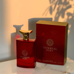 AMD Perfumes INTERVAL RUBY Unisex Perfume - Classic Perfume for Men and Women - Long Lasting Men's and Women's Fragrances with Blend of Musk and Sea Notes Eau de Parfum EDP 100ml