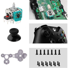 STAYOUNG 4PCS Joystick Thumbstick Replacement Part - Analog 3D Replacement Compatible with Xbox One Controller Compatible, Joystick Analog Thumbstick Repair Kit with Tools
