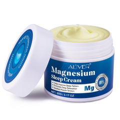ALIVER Pure Magnesium Cream 90g, Magnesium Oil Cream for Sleep and Feet, Restless Legs,Body Relaxation,Magnesium Topical Lotion Butter Soothes Muscle Tension