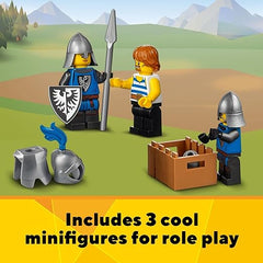 LEGO Creator 3in1 Medieval Castle Toy to Tower or Marketplace 31120, with Skeleton, Dragon Figure, 3 Minifigures and Catapult