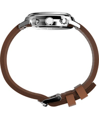 Timex Men's Marlin 40mm Watch - Black Strap Black Dial Stainless Steel Case - Brown/Blue/Stainless Steel