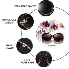 FEISEDY Women Oversized Polarized Sunglasses Ladies Large Shades Classic Fox Sunglasses B2730