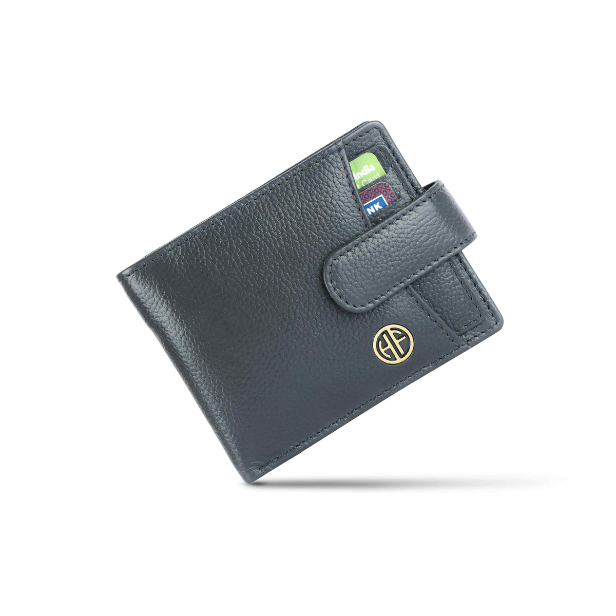 Hammonds Flycatcher RFID Protected Grey NDM Leather Wallet for Men|5 Card Slots| 1 Coin Pocket|2 Hidden Compartment|2 Currency Slots|1 ID Slot|with Easy Access Card Container, Graphite Grey, Modern