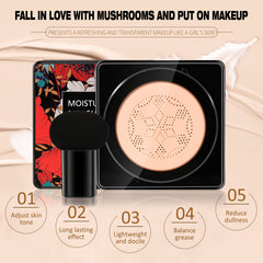 Air Cushion CC Cream Foundation BB Cream, Concealer Lasting Nude Makeup Moisturizing Pigment CC Liquid Foundation,Brighten Makeup Long Lasting Waterproof-Natural