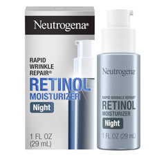 Neutrogena Rapid Wrinkle Repair Retinol Anti-Wrinkle Night Cream, Anti-Wrinkle Face & Neck Cream Moisturizer with Hyaluronic Acid, Retinol & Glycerin, 1 fl. oz