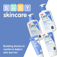 CeraVe Baby Wash & Shampoo | 2-in-1 Tear-Free Baby Wash for Baby Skin & Hair | Fragrance, Paraben, Dye, Phthalates & Sulfate Free for Baby Bath| Baby Soap with Vitamin E | 16 Ounce