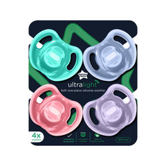 Tommee Tippee Ultra-light Silicone Pacifier, Symmetrical One-Piece Design, BPA-Free Silicone Binkies, 18-36 months, Pack of 4 Pacifiers