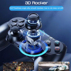 STAYOUNG Controller Replacement for PS4 Wireless Controller - Controller compatible with PS4 Pro Gamepad with ALPS Joystick Hall Trigger Dual Vibration Mapping Button, For Gaming(White,1 Pack)