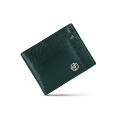 HAMMONDS FLYCATCHER Genuine Leather Wallet for Men - RFID Protected Leather Purse for Men, Money Purse for Men, Bi-Fold Wallet - 6 Card Slots, 1 Card Case, Coin Pocket, Hidden Pockets - Green