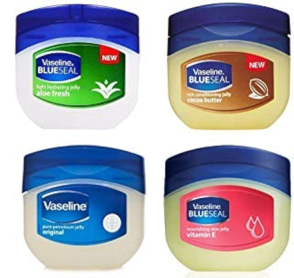 Vaseline BlueSeal Series Variety Pack 4 Types - 1.75 Fl. Oz (50 ml) Each - 1 Count (Pack of 4)