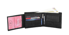 WildHorn Men Leather Wallet for Men Men's Wallet - BLACK CROCO