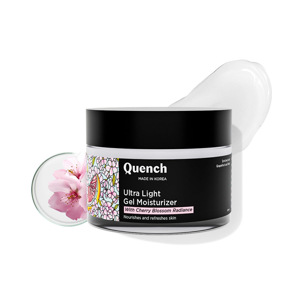 QUENCH BOTANICS 2% Niacinamide Ultra Light Gel Moisturizer | Instantly Brightens Skin | Water-Like Gel Texture | Non Sticky & Quick Absorbing for Healthy Skin Barrier | Made in Korea (50ml)