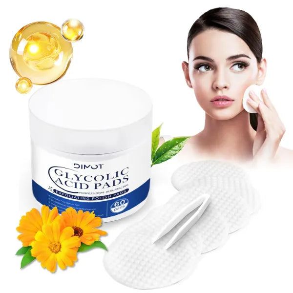 Glycolic Acid Resurfacing Pads 60 Count, 10% Ultra Pure Glycolic +2% Salicylic, Exfoliating Peel Pads for Face With Deep Cleaning, Exfoliating Effect for Women