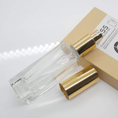 30/50ml Portable Clear Glass Refillable Perfume Atomizer Empty Spray Bottle - Black 30ml