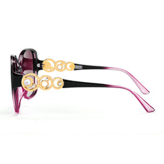 FEISEDY Women's Fashion Sunglasses, Oversized Square Frame with Pearl Sparkling, Polarized UV Protection B2821