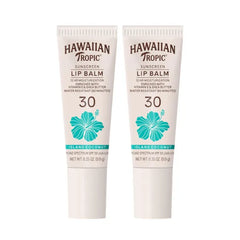 Hawaiian Tropic Lip Balm, Island Coconut, SPF 30, 0.35 Oz each, (Pack of 2)
