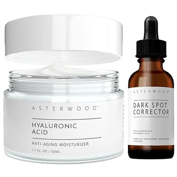 Asterwood Hyaluronic Acid Moisturizer + Dark Spot Corrector Serum 1 oz