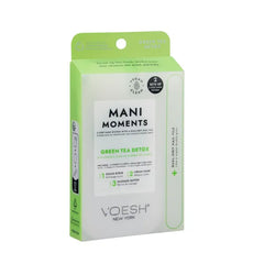 VOESH Mani Moments, Two Sets of Mani in a Box 3 Step + Nail File, Green Tea Detox, Manicure Kit, Hand Care, Nail Supplies, Home Manicure