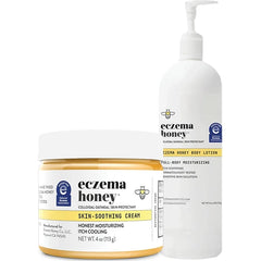 ECZEMA HONEY Original Skin-Soothing Cream & Oatmeal Body Lotion - Bundle for Sensitive Skin - Cruelty Free