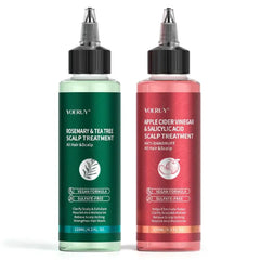 VOERUY Scalp Treatment Set, Rosemary & Apple Cider Vinegar Scalp Serum, Clarifying Build Up & Purifying, Leave-In Scalp Detox for Dry Itchy Scalp,Vegan & Cruelty-Free,120ML