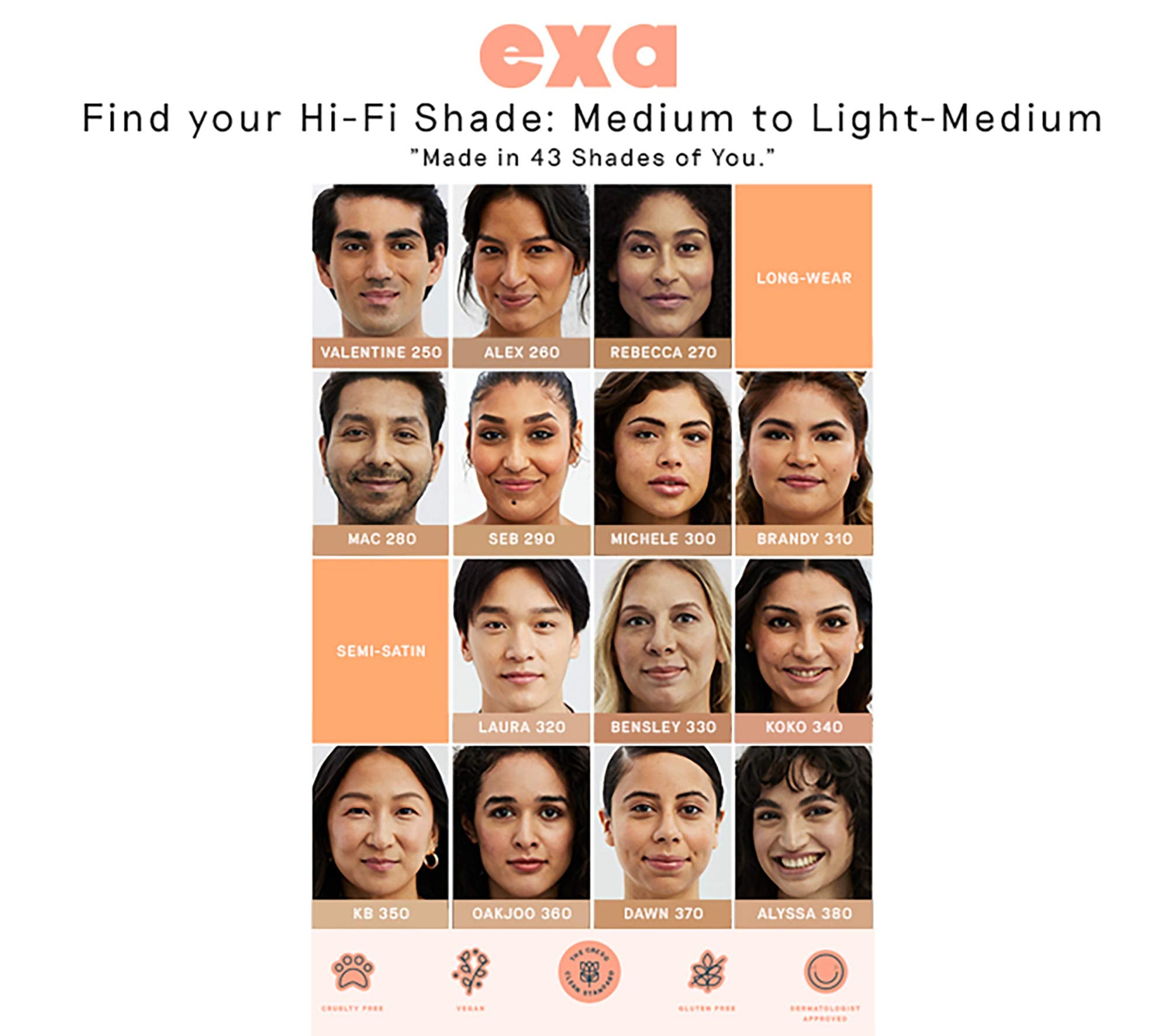 Exa Beauty - Natural High Fidelity Foundation | Clean, Vegan, Cruelty-Free Makeup (Raphaelle 190)