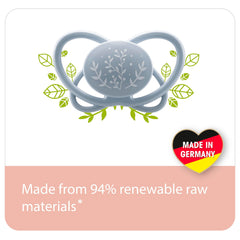 Nip Butterfly Orthodontic Soother with Sterilizer Case, 0-6M,2pcs,Baby Girl & Boy,Ultra-Light Silicone Pacifier,BPA-Free Silicone, Soft Teether for Newborns, Made in Germany, More Air flow