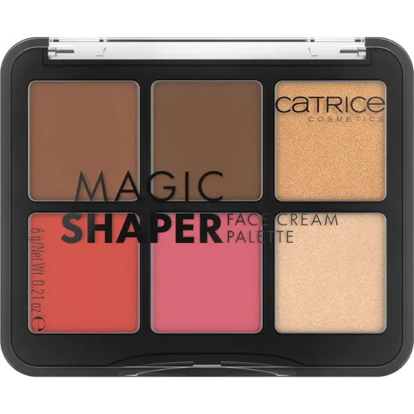 Catrice Magic Shaper Face Cream Palette - Blush, Bronzer, & Highlighter - Longwearing, Blendable, & Buildable - Vegan & Cruelty Free