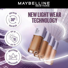 Maybelline New York All Skin Full Coverage Super Stay Lumi-Matte Liquid Foundation 30H Longwear - 125 (35ml)