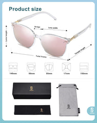 SOJOS Classic Retro Round Sunglasses Women Men Large Glasses SJ2067