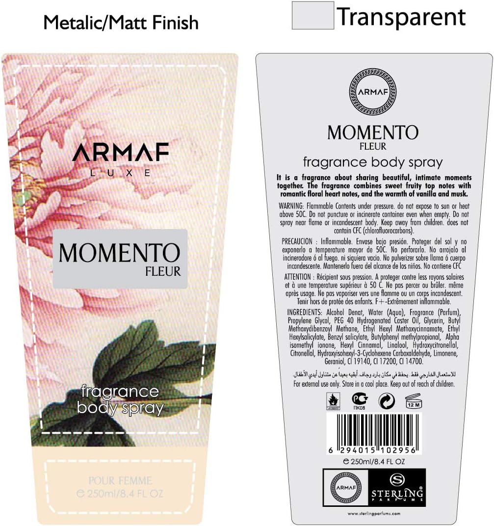 ARMAF Memento Fleur Body Splash For Women - 250Ml