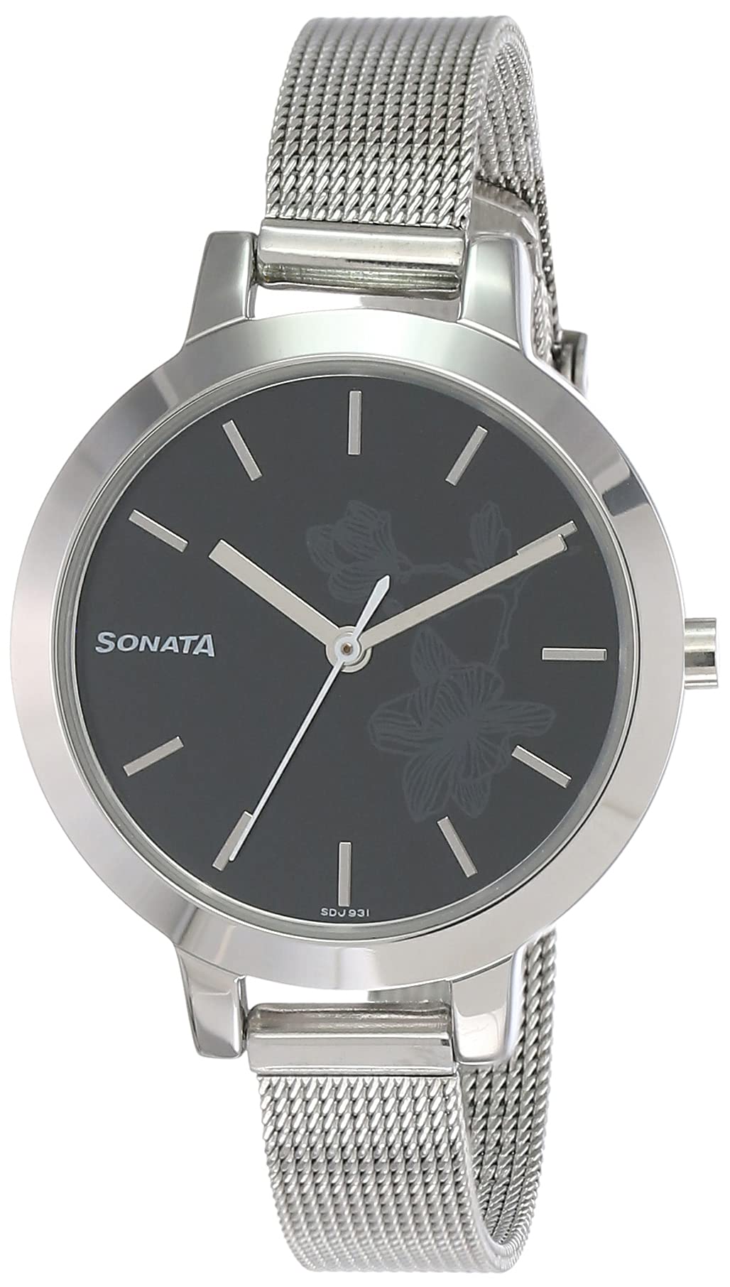 Sonata Silver Linings Analog Black Dial Women's Watch-NN8141SM09/NP8141SM09