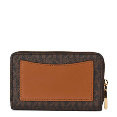 Michael Kors Zip Around Card Case Wallet, Small, Brown/Acorn