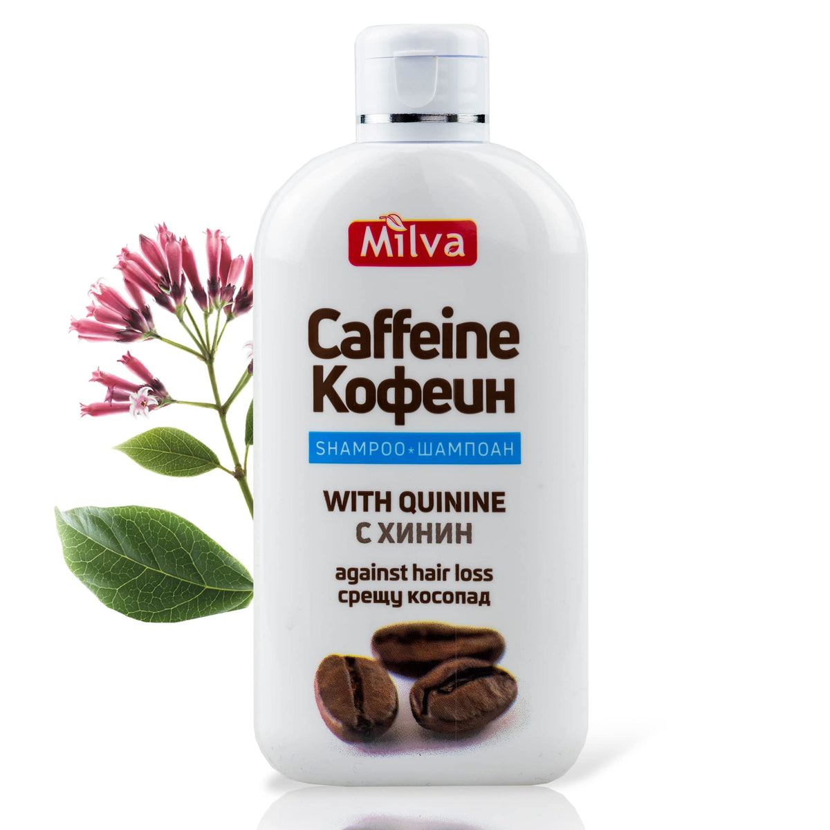 Milva Caffeine and Quinine Shampoo 200ml | Against Hair Loss and Stimulates Hair Growth | Strengthens Hair Roots | Strong Hair Scalp | Anti-Hair Loss Shampoo| Hair Thickening Treatment for Women & Men