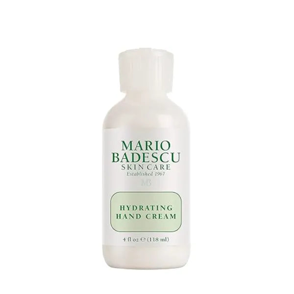 Mario Badescu Hydrating Hand Cream for Dry Cracked Hands  Hand Care Infused with Revitalizing Peppermint  Absorbs Quickly, Non Greasy and Delivers Lightweight Hydration, 4 Fl Oz 118 ml