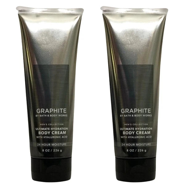 Bath & Body Works Gift Set of of 2 - 8 oz Body Cream - (Graphite)