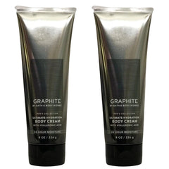 Bath & Body Works Gift Set of of 2 - 8 oz Body Cream - (Graphite)
