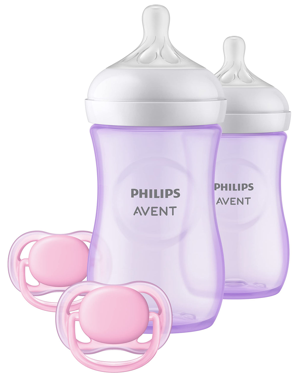 Philips AVENT Natural Baby Bottle with Natural Response , Purple Baby Gift Set, SCD837/01