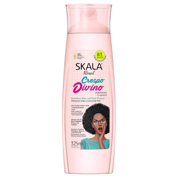 SKALA Expert Crespo Divino Hydrating Shampoo  For Curly, Coily & Transitioning Hair Frizz Control + Shine Sulfate Free, Silicone Free, Paraben Free 10.99 fl oz