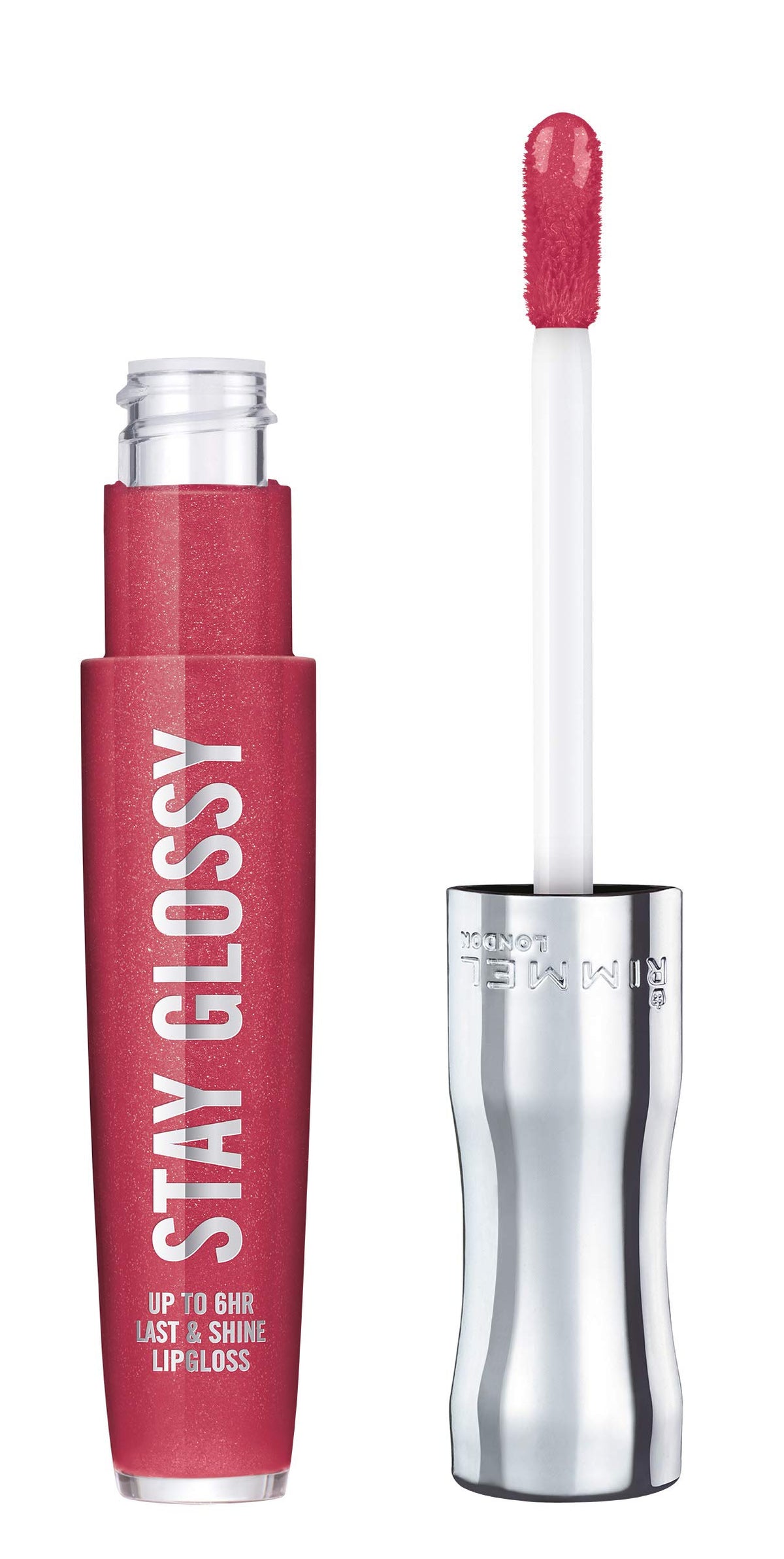 Rimmel Stay Glossy Lip Gloss - Non-Sticky and Lightweight Formula for Lip Color and Shine - 500 Rulebreaker, 18oz