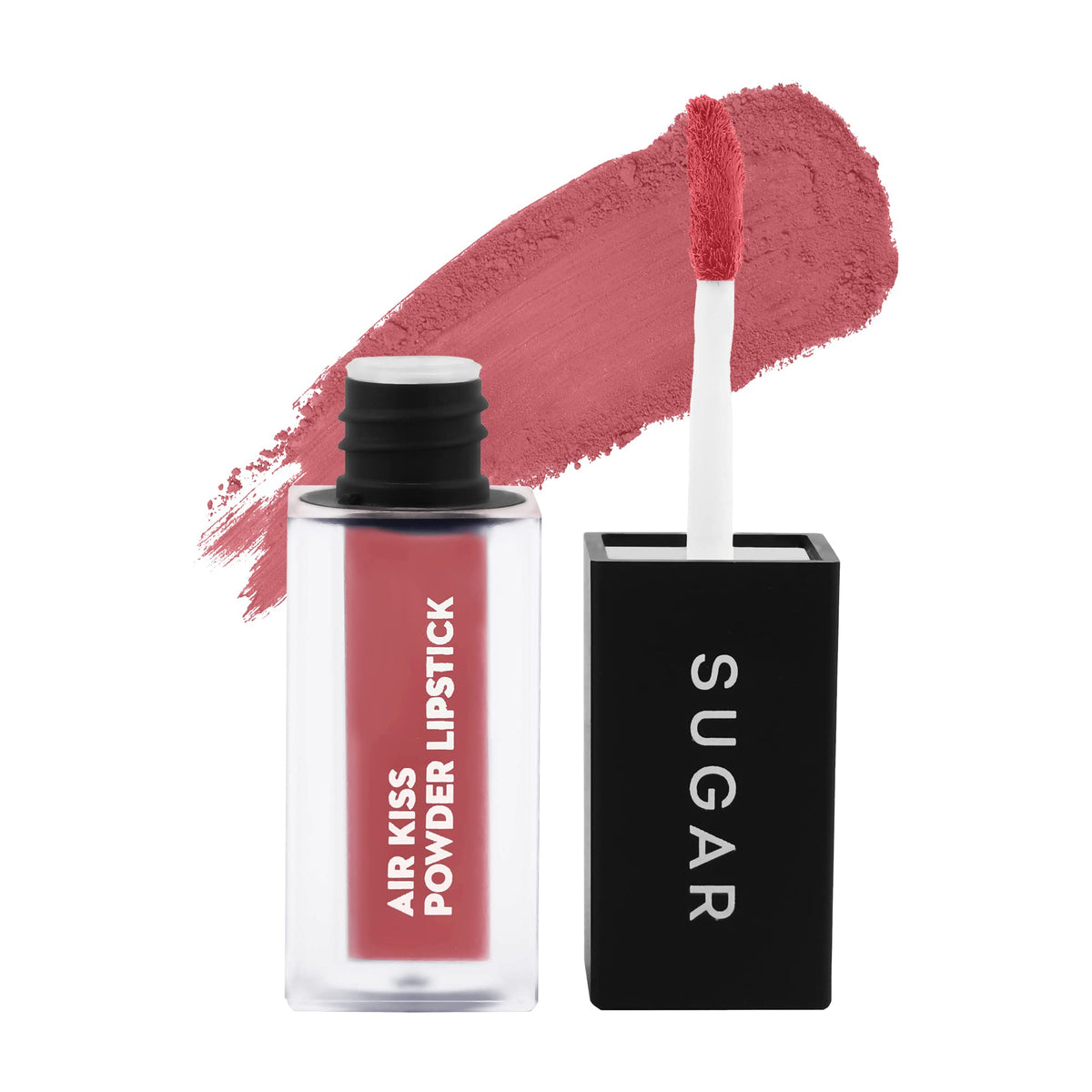 SUGAR Cosmetics Air Kiss Powder Lipstick - 05 Strawberry Macaron- 2 gm |Super Pigmented | Transfer-proof and Water-resistant | Matte Finish